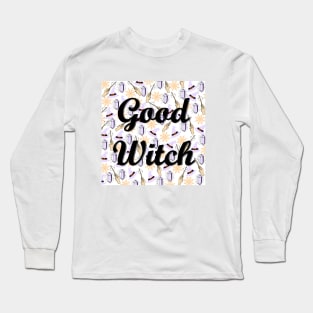 Halloween Witch Pattern Long Sleeve T-Shirt